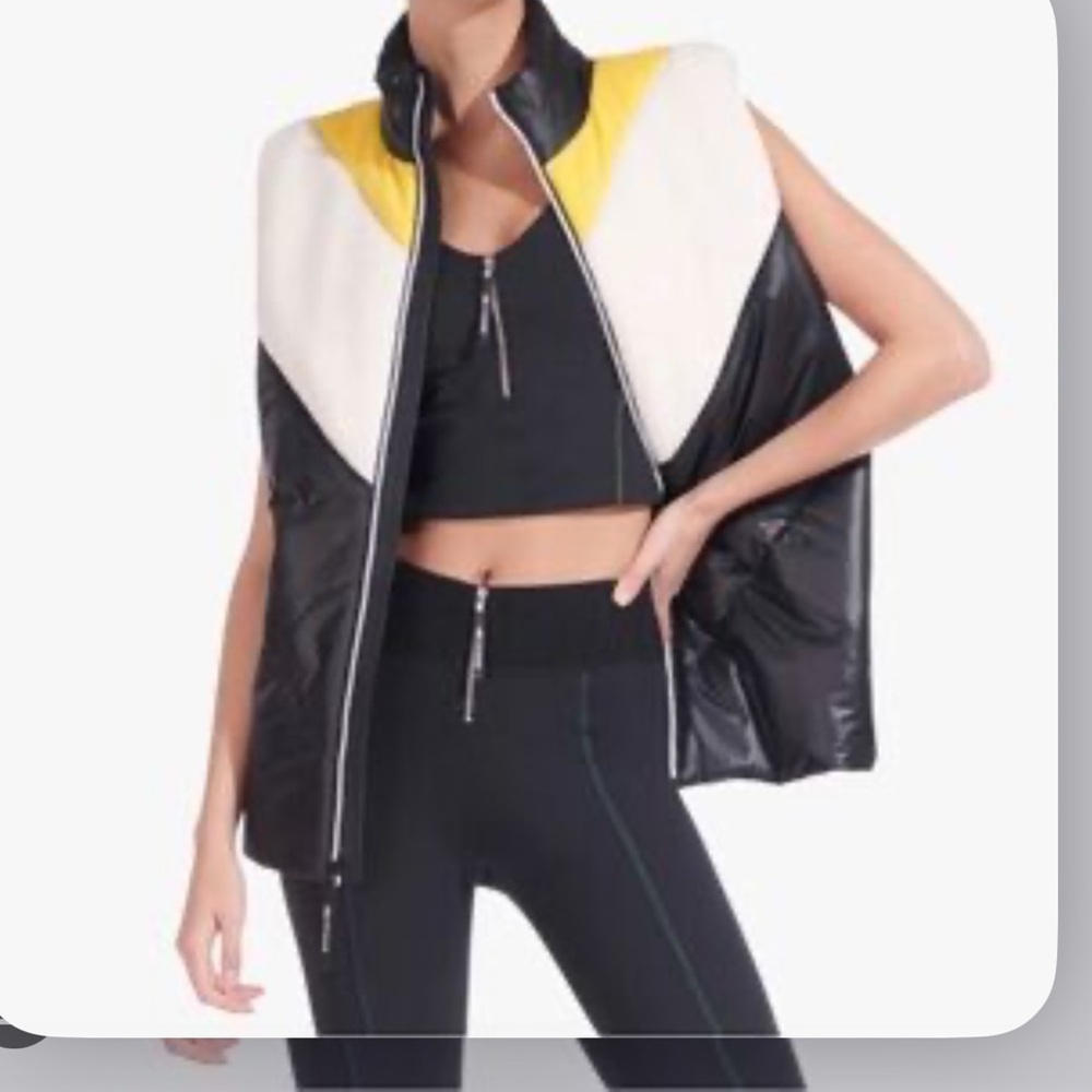 New Balance NB X STAUD Vest Size L Black, Crème and Yellow